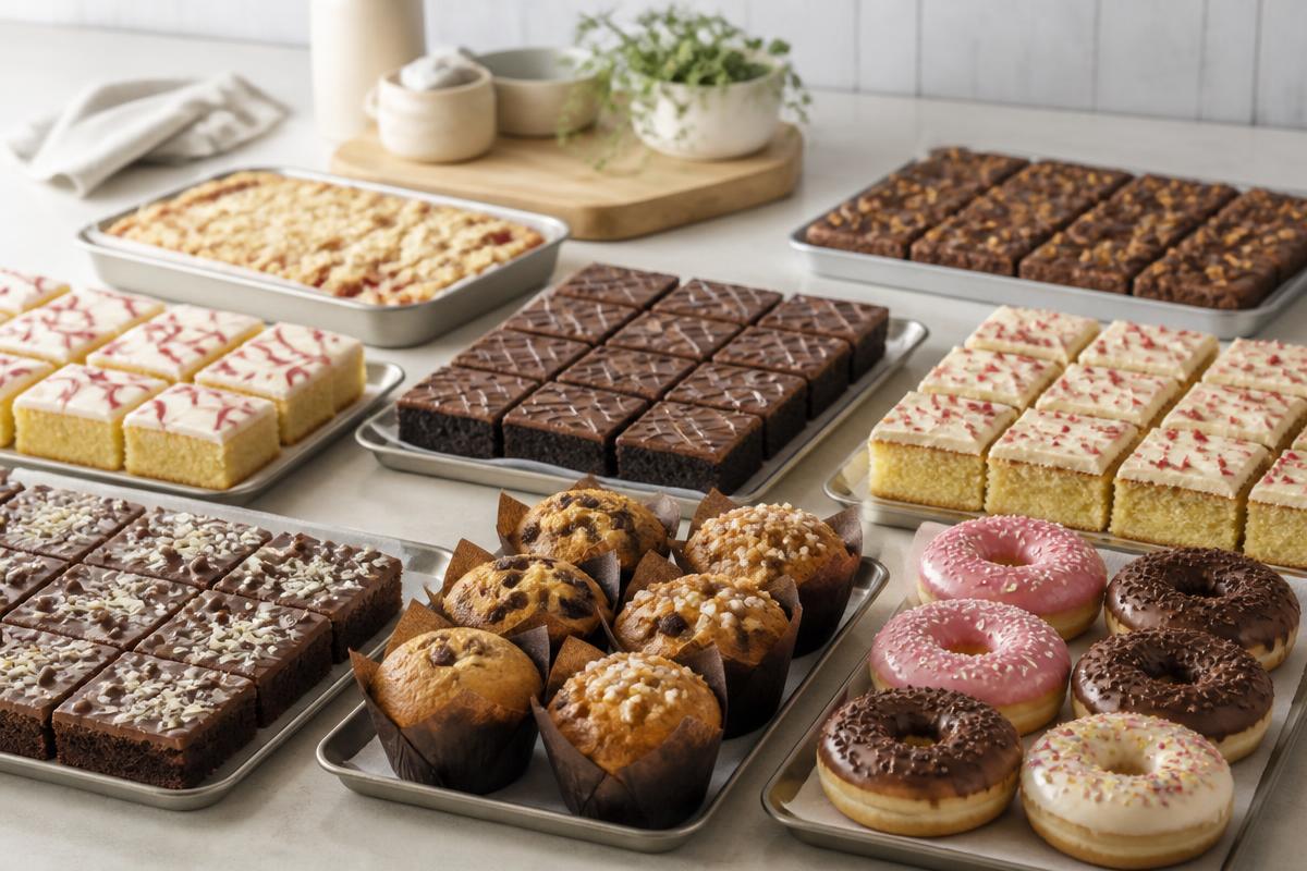 Wholesale traybakes, muffins, doughnuts and cake slices